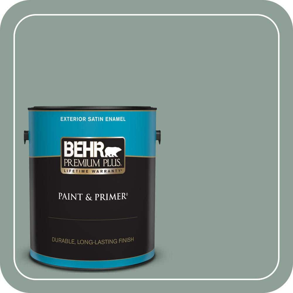 1 gal. #QE-44 Eucalyptus Satin Enamel Exterior Paint & Primer price history on PriceWatchPro