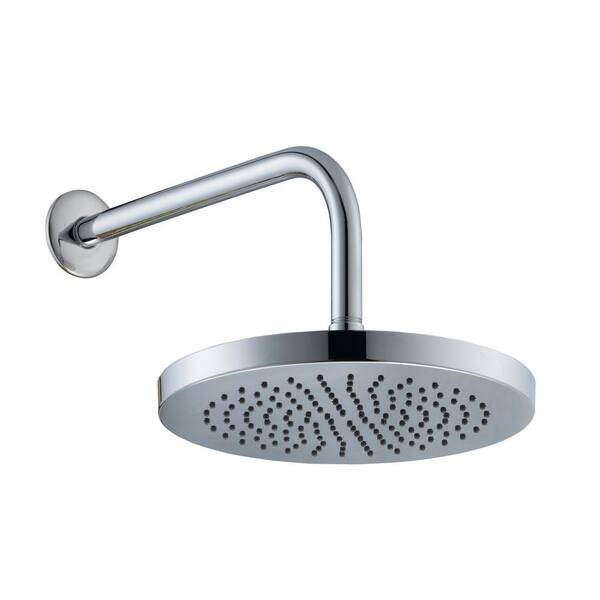 Glacier Bay 1-Spray 8 in. Single Wall Mount Fixed Shower Head in Polished Chrome