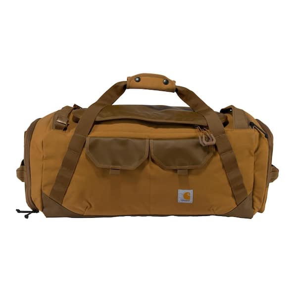 Carhartt 4.13 in. 55L Nylon Heavy-Haul Utility Duffel Backpack Brown OS ...