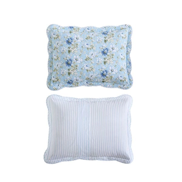 Something Blue ローラアシュレイ ファブリックピオニー16m Laura Ashley Peony Garden 3-Piece Blue Reversible 100% Cotton Full