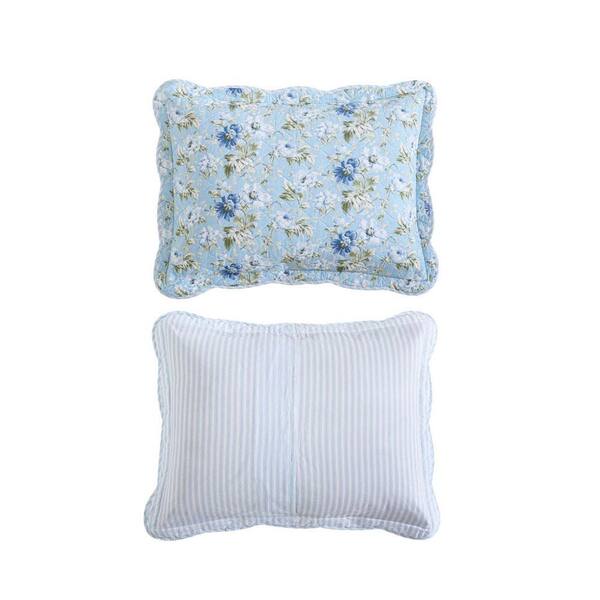 Laura Ashley Peony Garden 3-Piece Blue Reversible 100% Cotton King