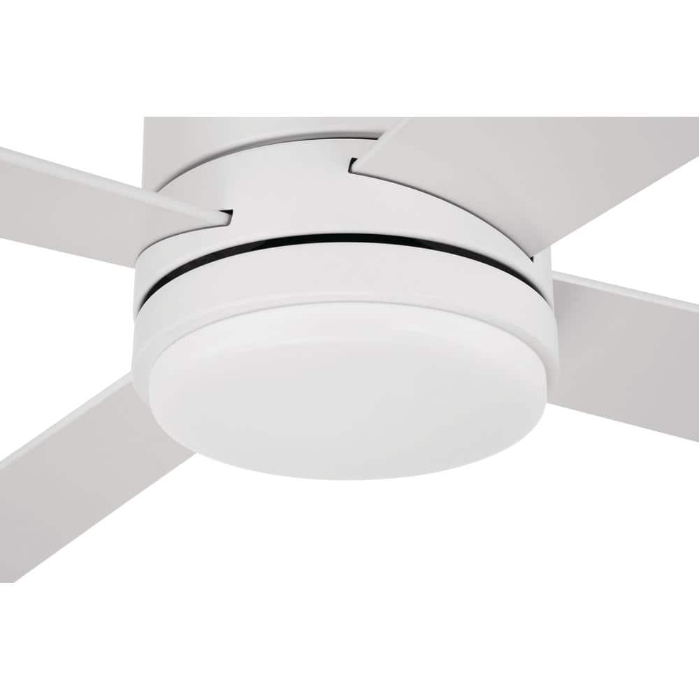 White 52" Modern Ceiling Fan with LED Light Kit