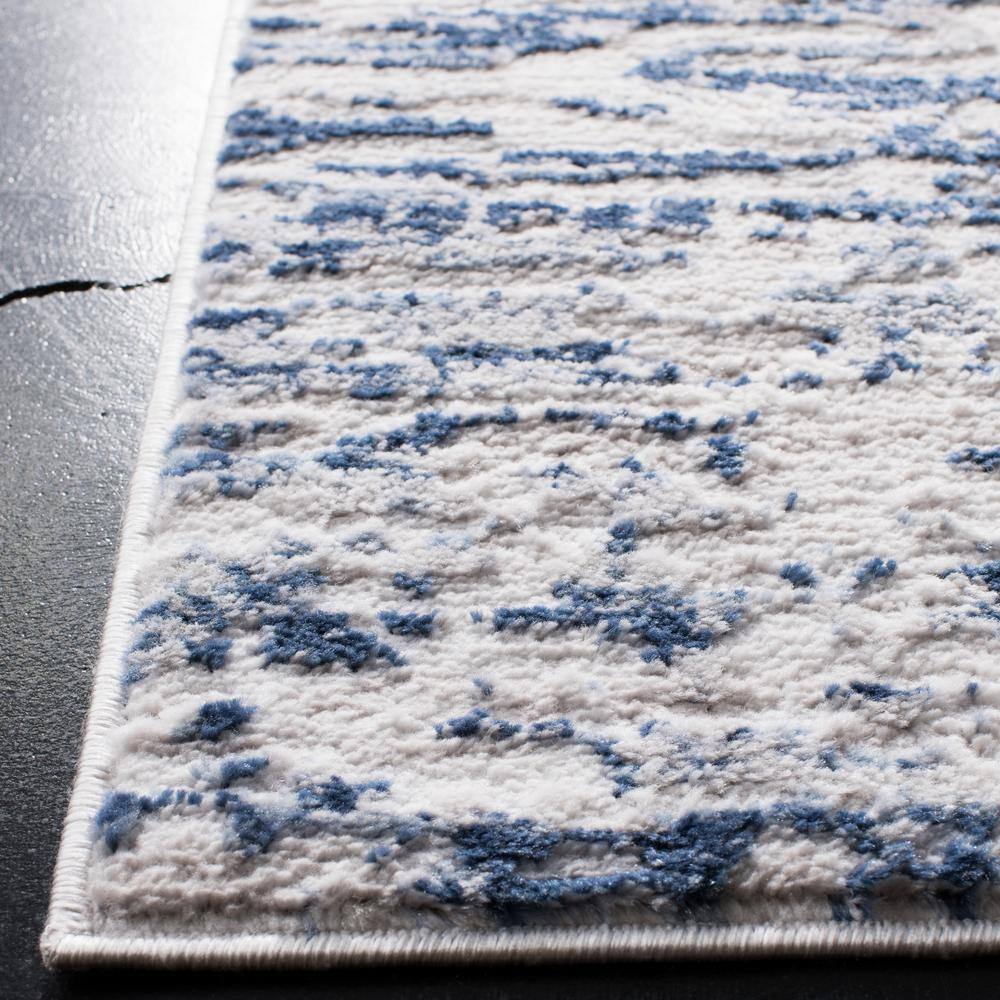 Amelia 11' x 15' Grey and Navy Abstract Area Rug