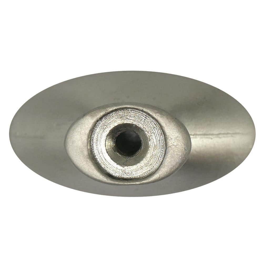 Satin Pewter Oval Knob with Mounting Hardware, 1.5-Inch