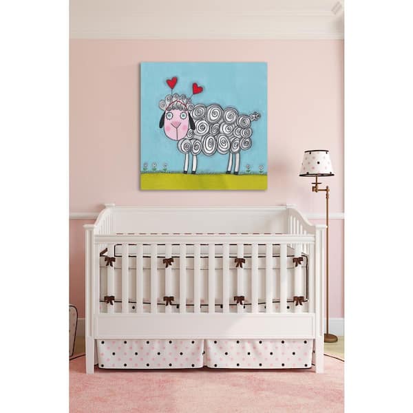 Unbranded 24 in. H x 24 in. W "Sheep" by Tatijana Lawrence Printed Canvas Wall Art