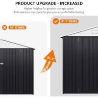 VIWAT 12 ft. W x 10 ft. D Outdoor Metal Shed Storage with Updated Frame Structure and Lockable Doors, White (120 sq. ft) SSH-M1012-BWX