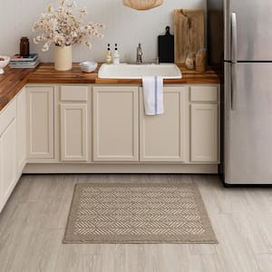 Aspen Border Beige/Starch 2 ft. 6 in. x 3 ft. 9 in. Machine Washable Area Rug