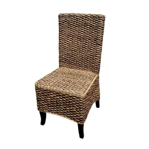Unbranded D-Art Collection Natural Mahogany Seagrass Dining Chair