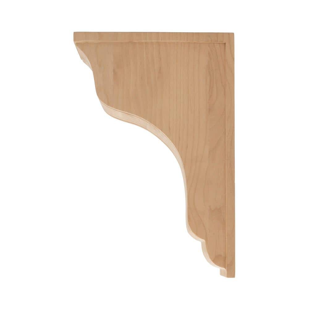 12 in x 2.5 in Unfinished Alder Wood Corbel