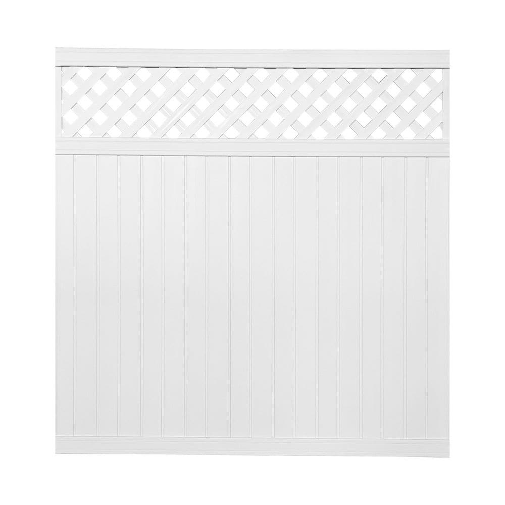 6 ft. x 6 ft. White Ivory Lattice Vinyl Fence Panel (Unassembled) price history on PriceWatchPro