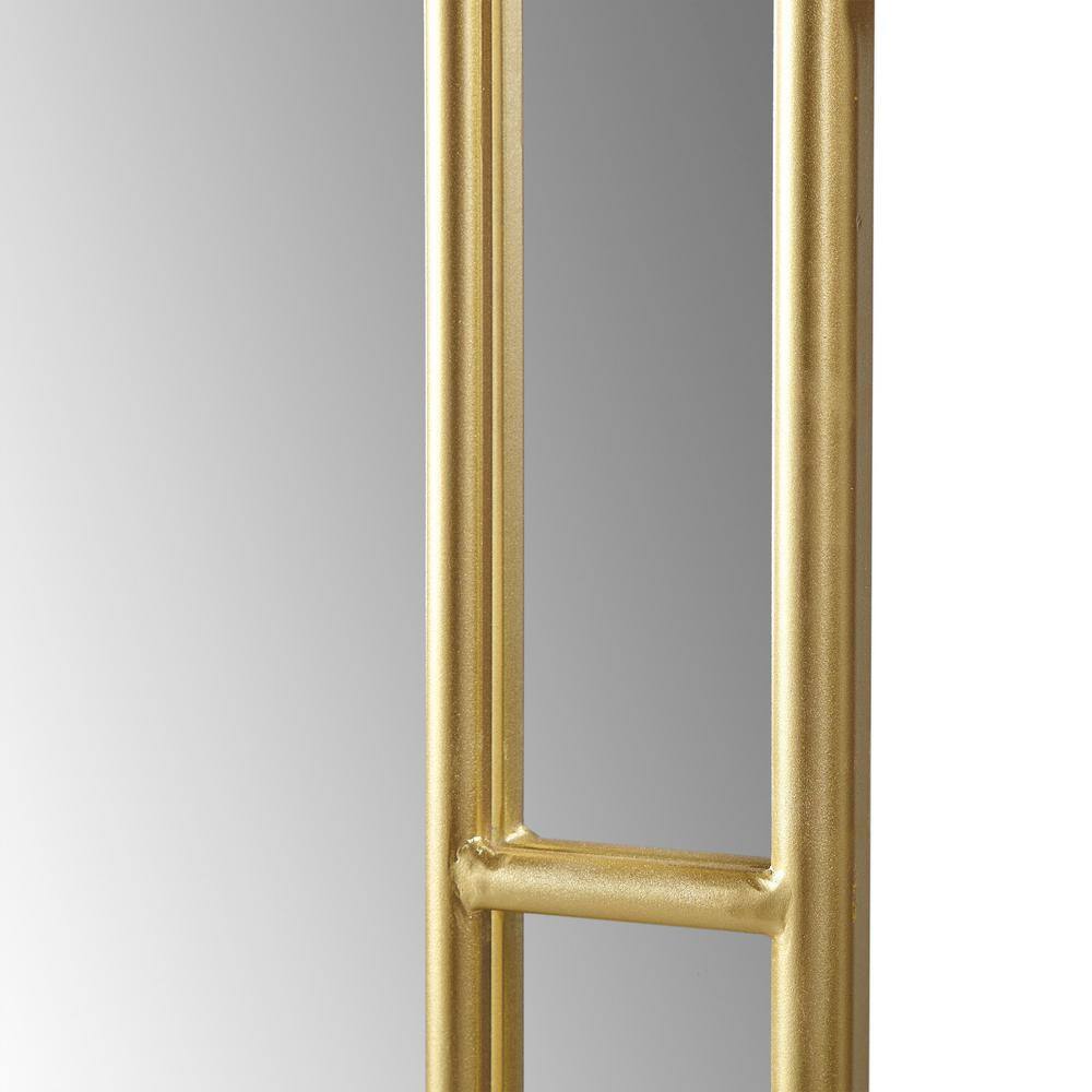 Regina Gold Arched Wall Mirror with Iron Frame