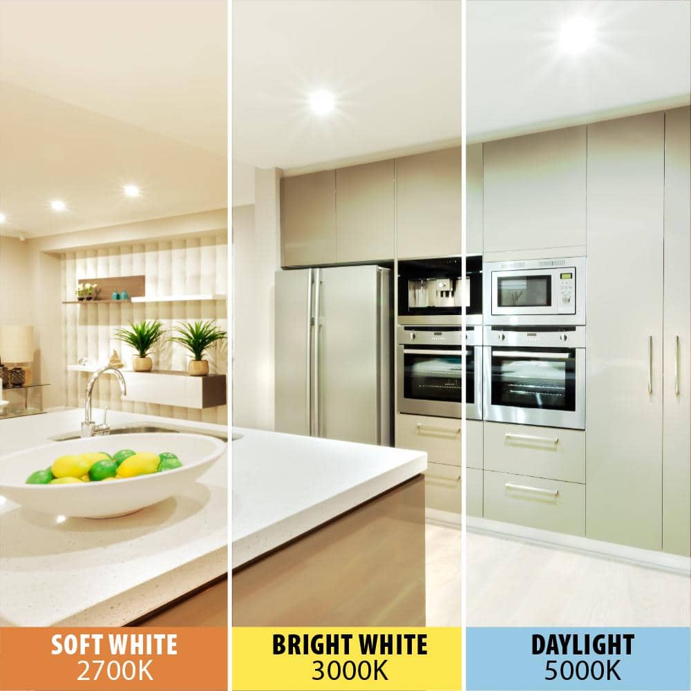 Bright White 3000K Aluminum LED Downlight with Dimmable Integrated J-Box