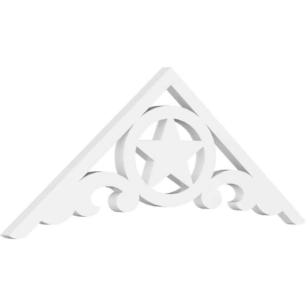 Ekena Millwork Austin 1 in. D x 13-1/2 in. W x 36 in. L Signature Urethane Gable Pediment