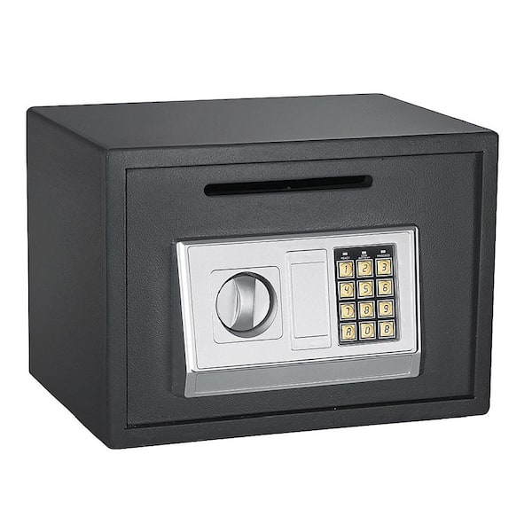 Unbranded 0.67 cu. ft. Depository Digital Safe - Electronic Lockbox with Keypad and 2 Manual Override Keys