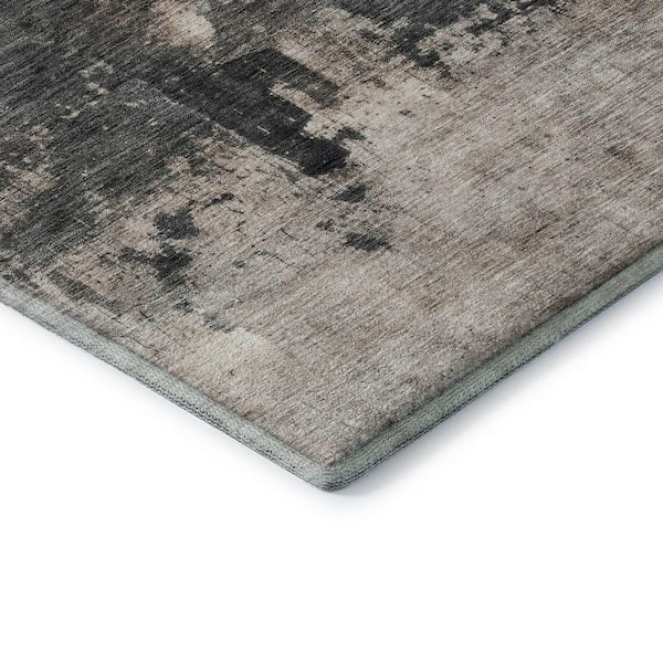 Mayfield Premium Machine Washable Abstract AMF1215 Taupe 8 ft. x 10 ft. Area Rug