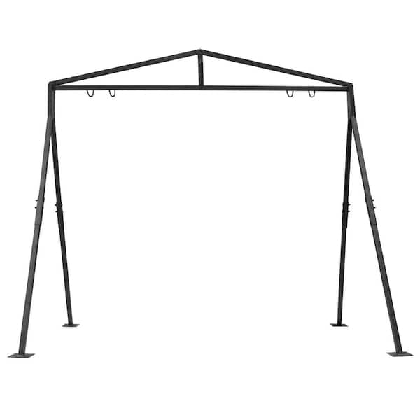 YIYIBYUS 6.8 ft. Metal Hammock Stand Maximum Load 441 lbs. Swing Chair Frame Outdoor or Indoor in Black
