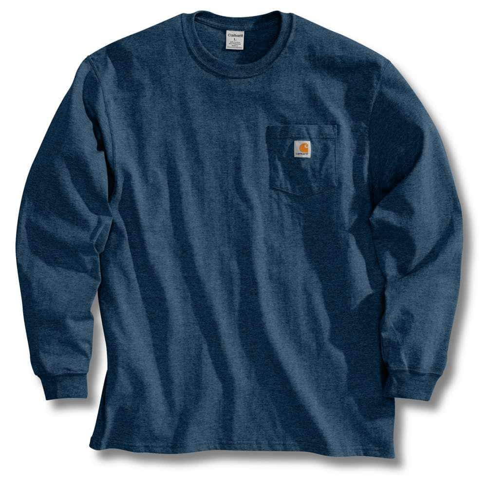 Carhartt Men's Regular XX Large Navy Cotton Long-Sleeve T-Shirt
