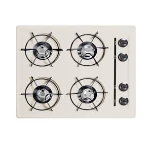 24 in. Gas Cooktop in Bisque with 4 Burners