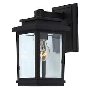 Moravia 1-Light Black Outdoor Wall Lantern Sconce