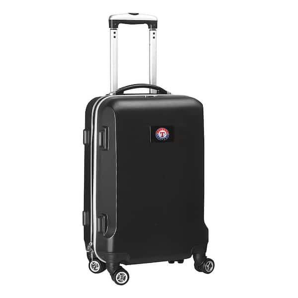 Denco MLB Texas Rangers Black 21 in. Carry-On Hardcase Spinner Suitcase