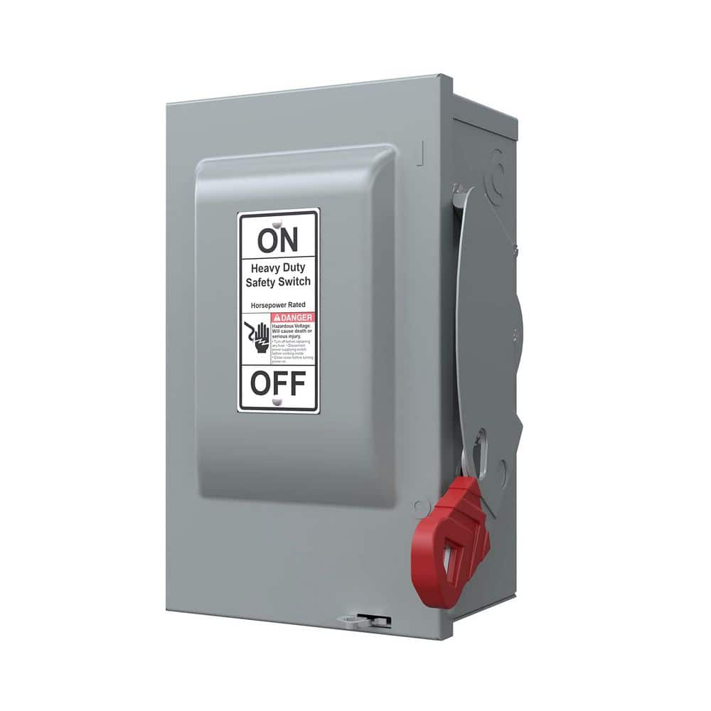 30 Amp 3 Pole 600V 3 Wire Non-Fused Heavy Duty Safety Switch with Arc Chutes and Hinged Terminal Shield Gray price history on PriceWatchPro