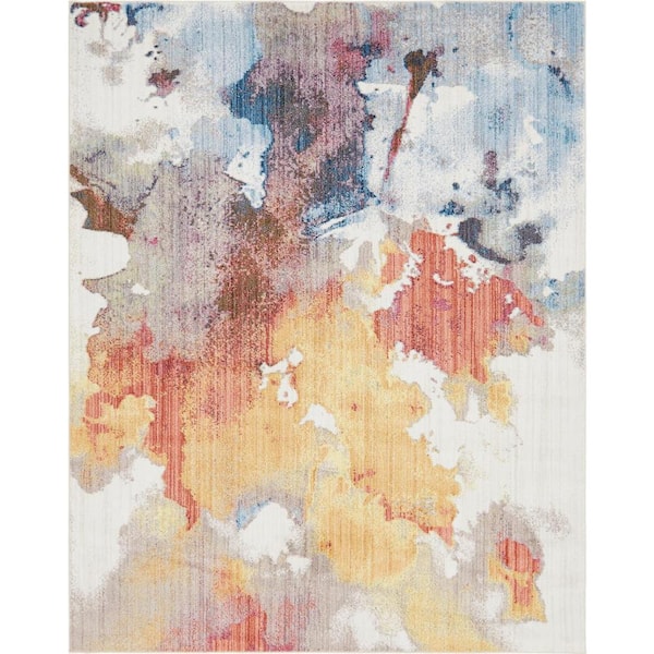 Unique Loom Downtown Collection by Jill Zarin Multi 8 ft. x 10 ft. Area Rug