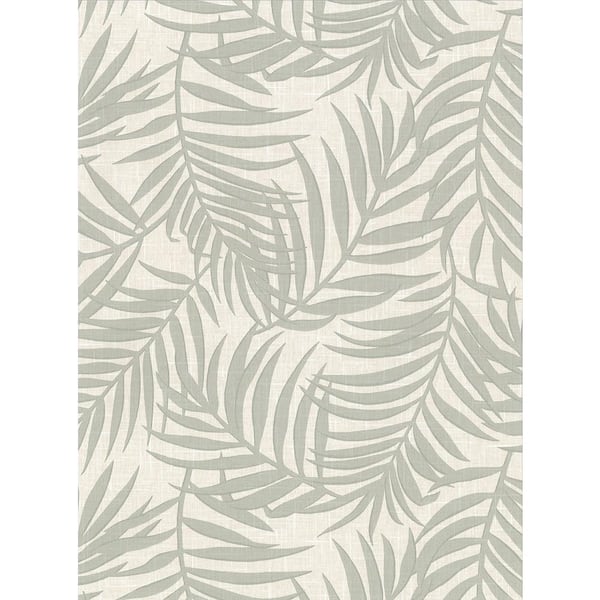 Warner Lanai Beige Fronds Beige Wallpaper Sample