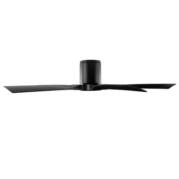 Aviator 54 in. Smart Indoor/Outdoor 5-Blade Matte Black Ceiling Fan with Remote Control