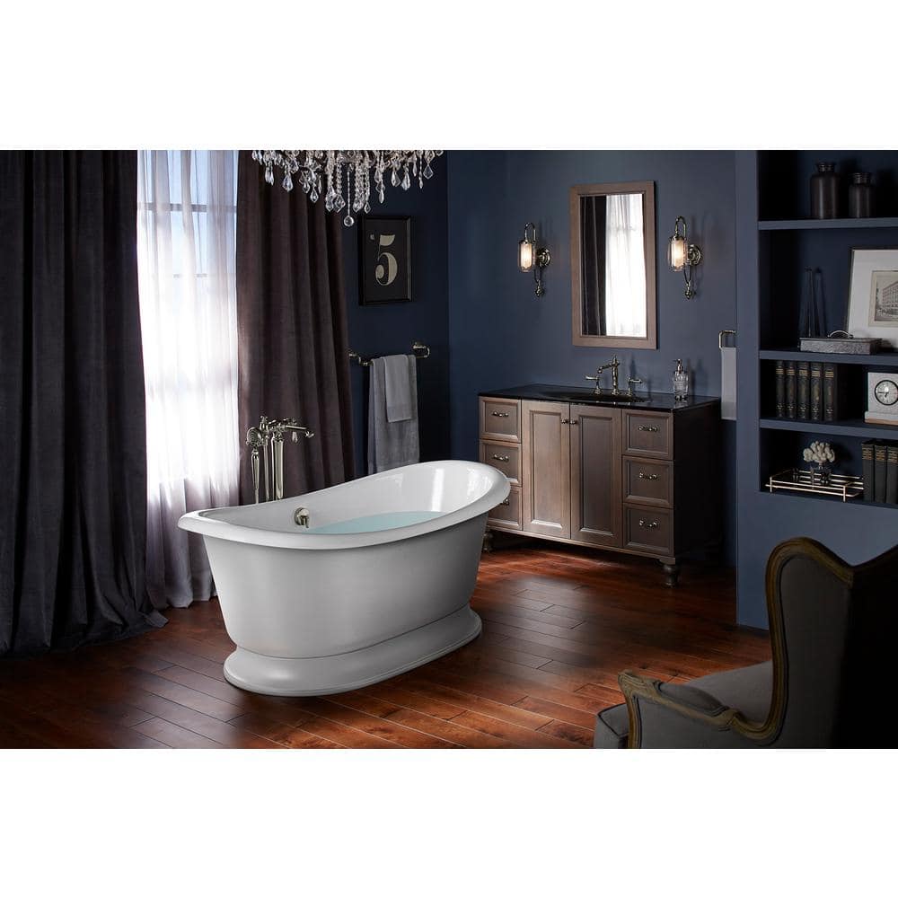White Cast Iron Clawfoot Freestanding Bathtub