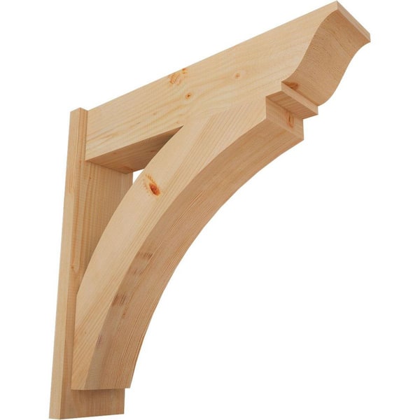 Ekena Millwork 8 in. x 30 in. x 30 in. Thorton Traditional Smooth Douglas Fir Outlooker