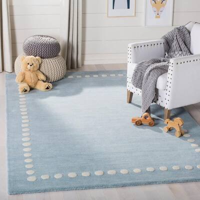 Kids Blue/Ivory 8 ft. x 10 ft. Area Rug