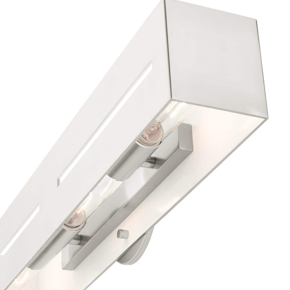 Soma Brushed Nickel Dimmable 3-Light Outdoor Vanity Sconce