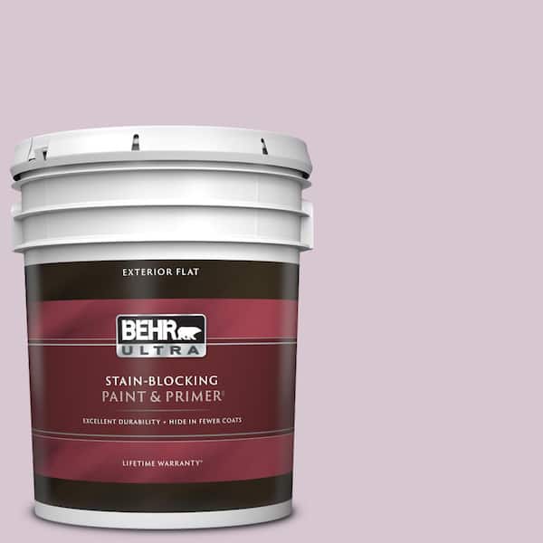 BEHR ULTRA 5 gal. #680E-3 Rosy Lavender Flat Exterior Paint & Primer