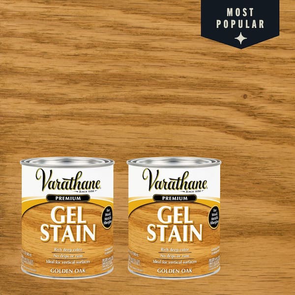 1 Qt. Golden Oak Semi-Transparent Wood Interior Gel Stain (2-Pack)