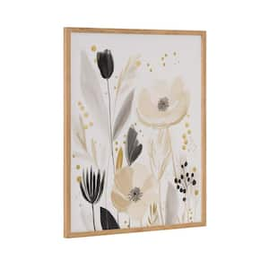 Gallery Modern Muted Cottage Floral Abstract by The Creative Bunch Studio Natural Framed Art Print 16 in. x 20 in.