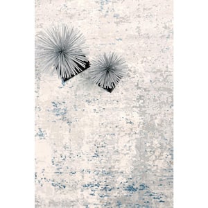 Stella Beige 12 ft. x 15 ft. Abstract Polyester Area Rug