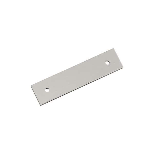 Ladera 3 in. Center-to-Center Rectangle Satin Nickel Pull Cabinet Backplate
