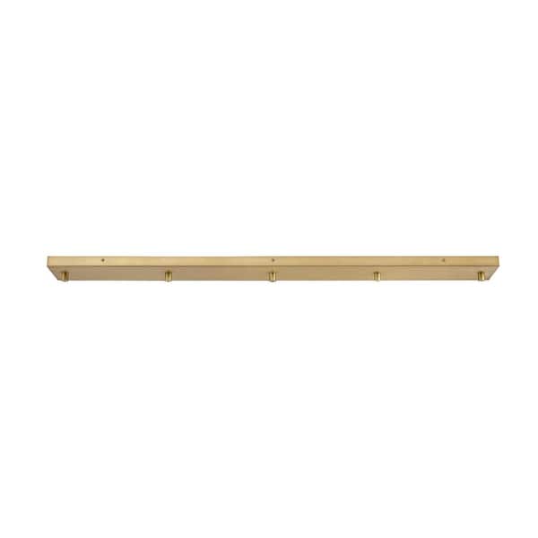 Unbranded Five Port 42 inch Linear Multi Point Canopy in Modern Gold