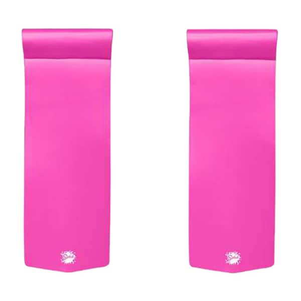 TRC Recreation Splash 70 in. Flamingo Pink Foam Raft Lounger Pool Float (2-Pack)