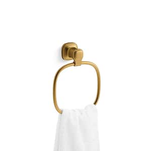Numista Towel Ring in Vibrant Brushed Moderne Brass