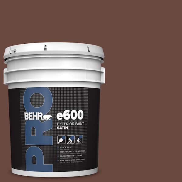 5 gal. #S-G-740 Brown Eyes Satin Exterior Paint
