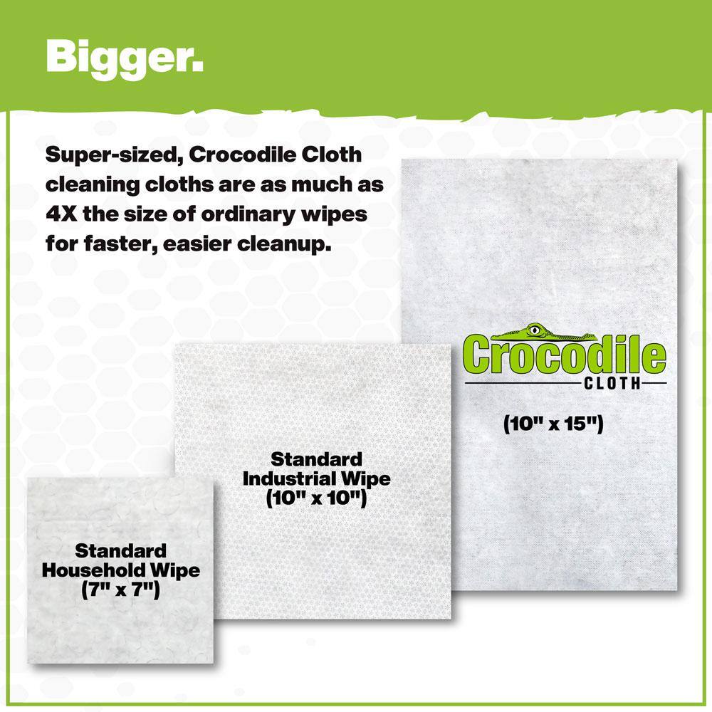 Oversized Green Biodegradable All-Purpose Cleaning Cloths, 80 Count