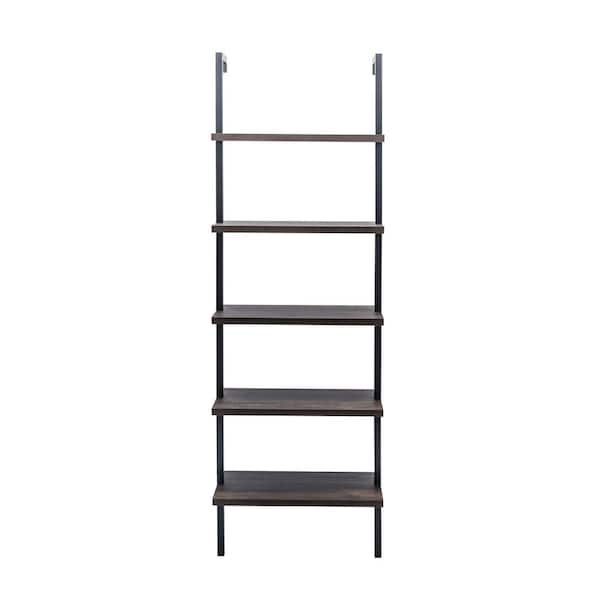5 Shelf Ladder Bookcase Or Bookshelf, 5 Shelf Ladder Bookcase Brown