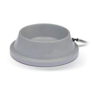 K&H 32 oz. Plastic Heated Water Dish Slate Gray