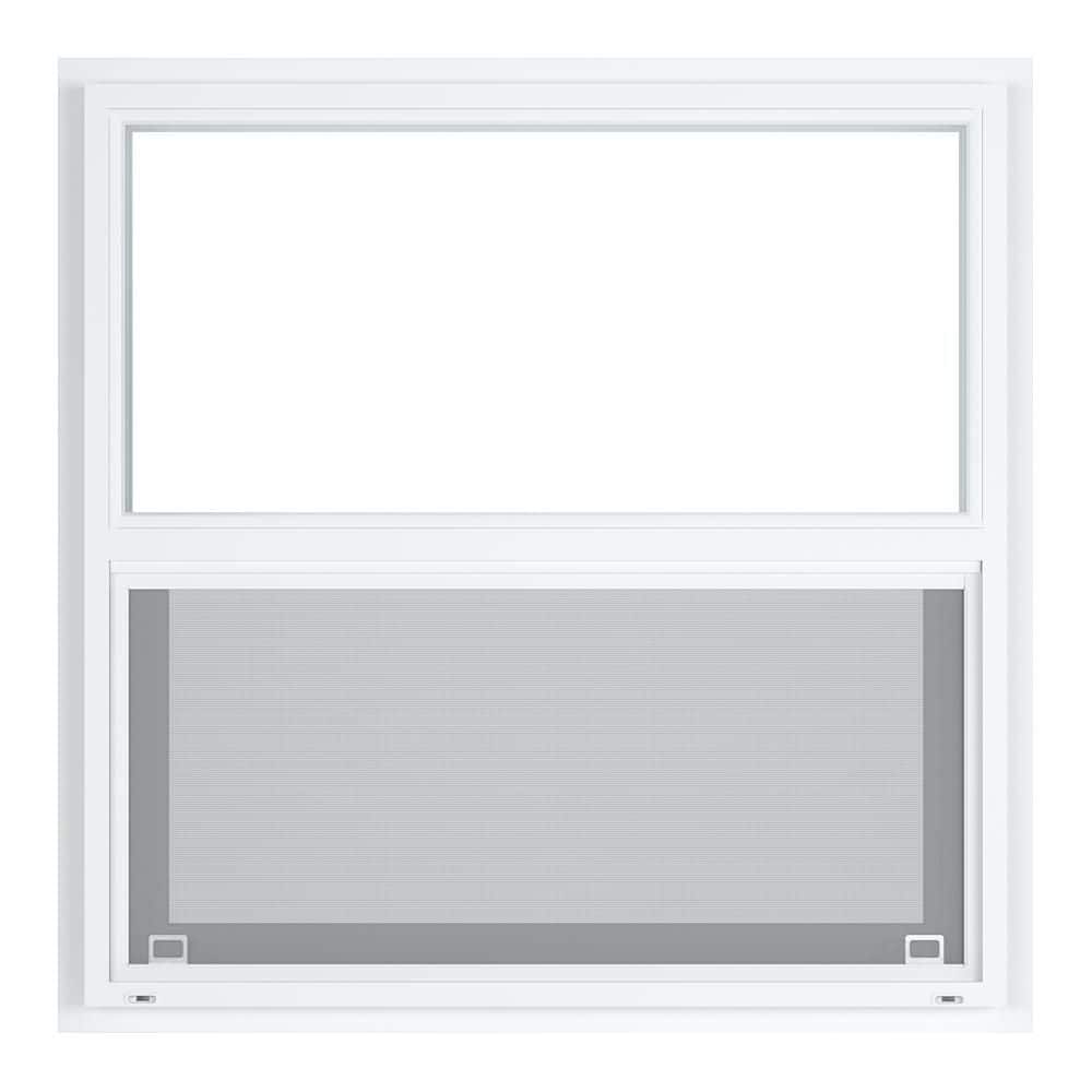 Window Inner Ply Ply Gem 35.5 in. x 35.5 in. Classic Series White Vinyl Single Hung ...
