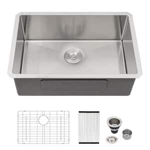 Logmey 33 in. Undermount Single Bowl 18-Gauge Stainless Steel