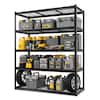 Huluwat 5-Tiers Heavy Duty Steel Adjustable Garage Storage Shelving Unit in Black (60 in. W x 72 in. H x 23.6 in. D) S-W5251381F