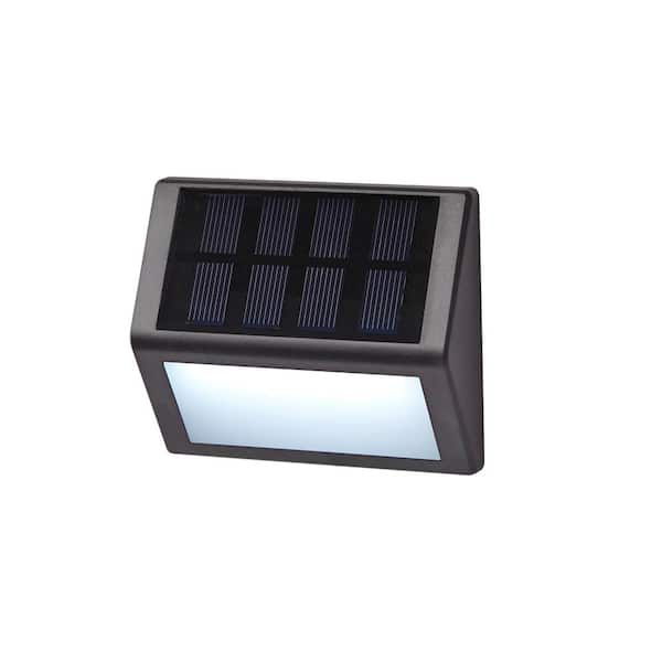 Black Low Voltage Solar Powered Integrated LED Step Light Pack