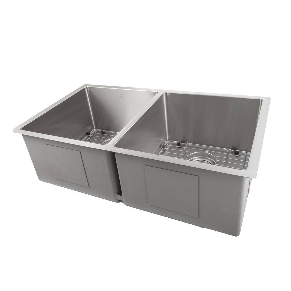 Anton 33" Stainless Steel Double Bowl Undermount Kitchen Sink