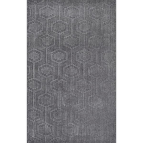 Ambrose Geometric Gray 9 ft. x 12 ft. Area Rug
